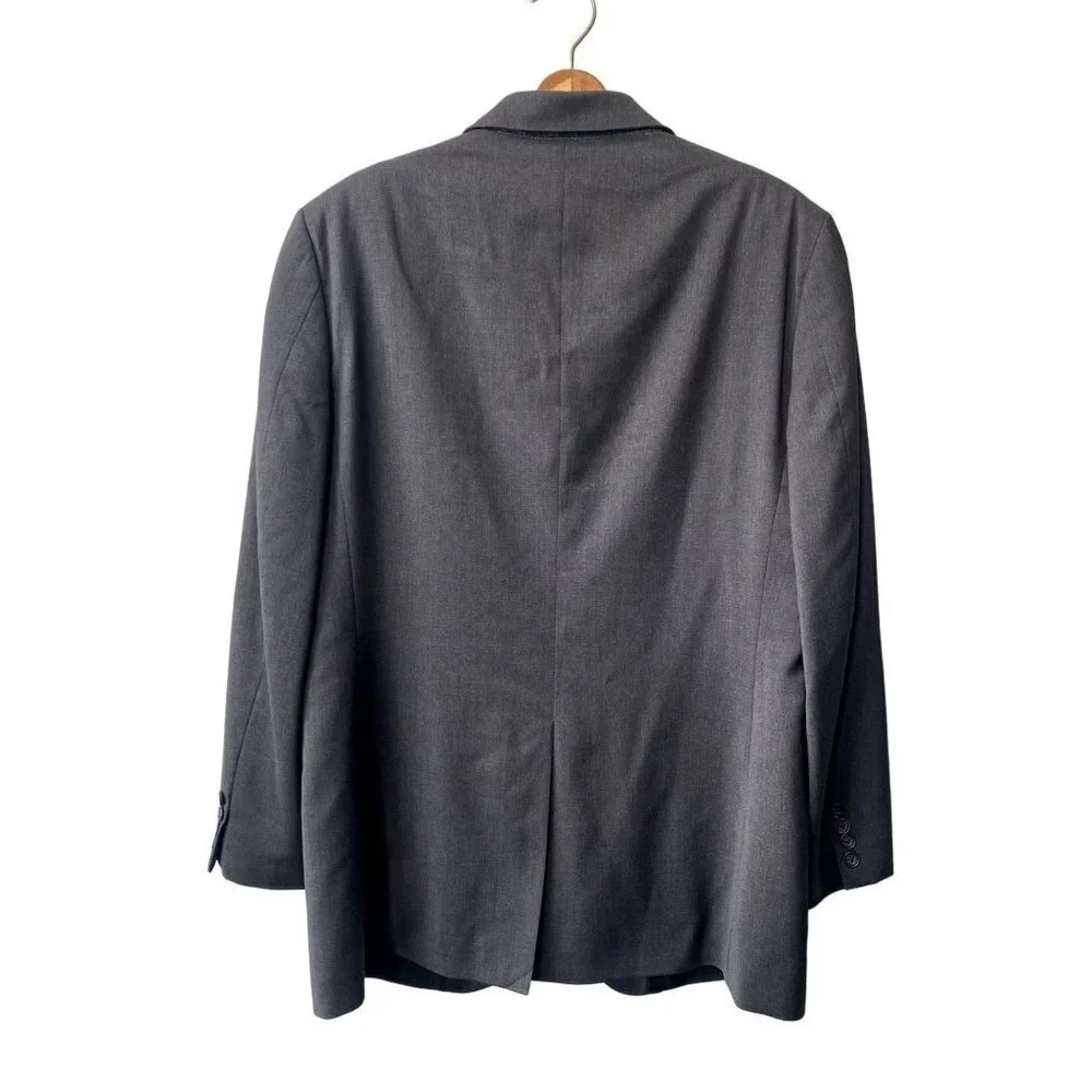 Banana Republic‎ Mens 42R 100% Wool Three Button Gray Sport Coat Jacket